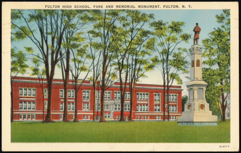 Fulton High School, Park and Memorial Monument New York