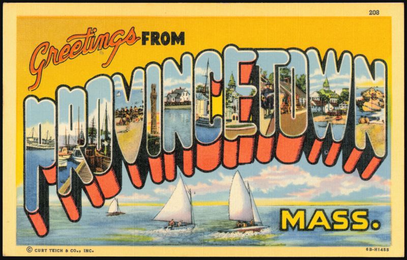 Greetings From Provincetown, Massachusetts Large Letter