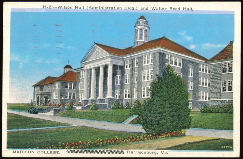 Wilson Hall and Walter Reed Hall, Madison College Harrisonburg Virginia