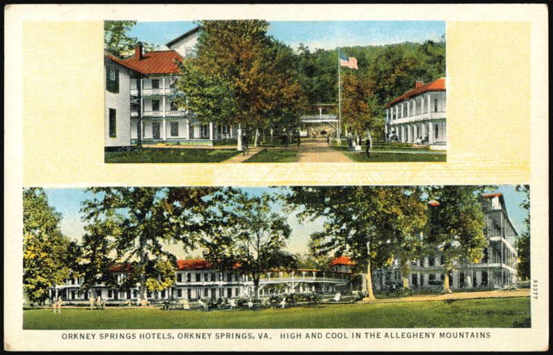 Orkney Springs Hotels, Allegheny Mountains Virginia