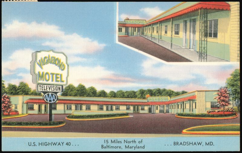Vagabond Motel, U.S. Highway 40, Bradshaw, Maryland