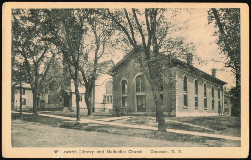 Wadsworth Library and Methodist Church Geneseo New York