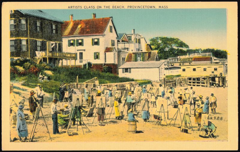 Artists Class on the Beach, Provincetown, Massachusetts