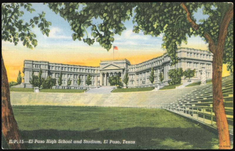 El Paso High School and Stadium Texas