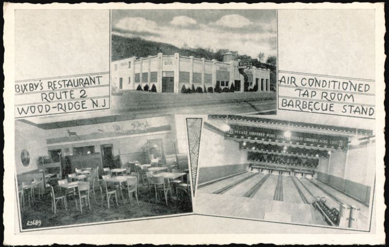 Bixby's Restaurant, Tap Room, and Bowling Alley Wood-Ridge New Jersey