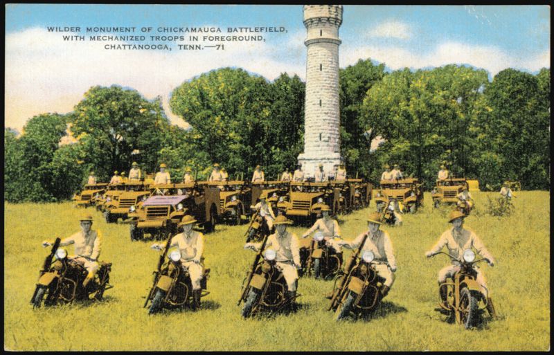 Wilder Monument with Mechanized Troops, Chickamauga Chattanooga Tennessee