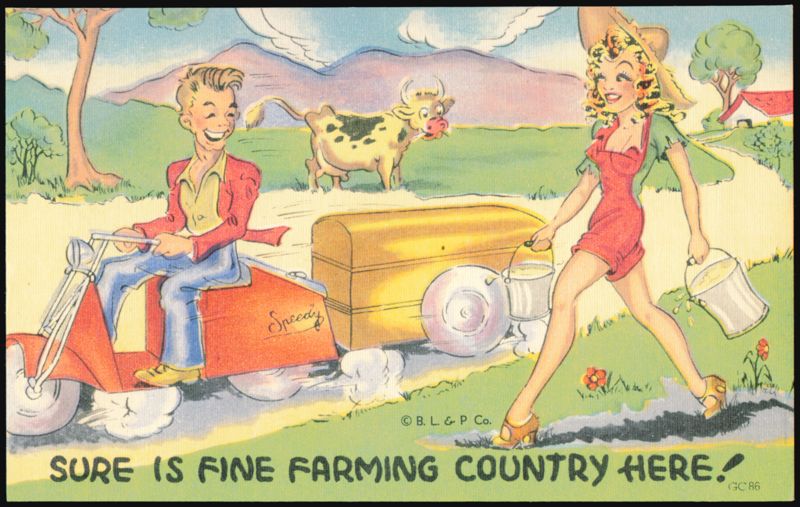 Sure Is Fine Farming Country Here Humorous Cartoon