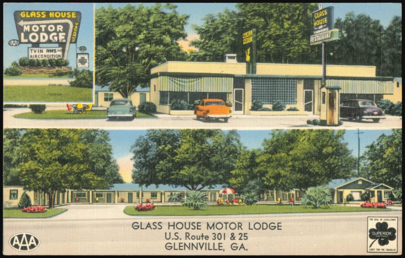 Glass House Motor Lodge and Restaurant, Glennville, GA Georgia