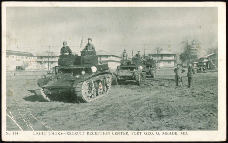 Light Tanks at Recruit Reception Center, Fort George G. Meade Fort Meade Maryland