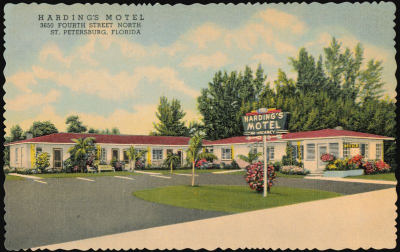 Harding's Motel, 3650 Fourth Street North St. Petersburg Florida