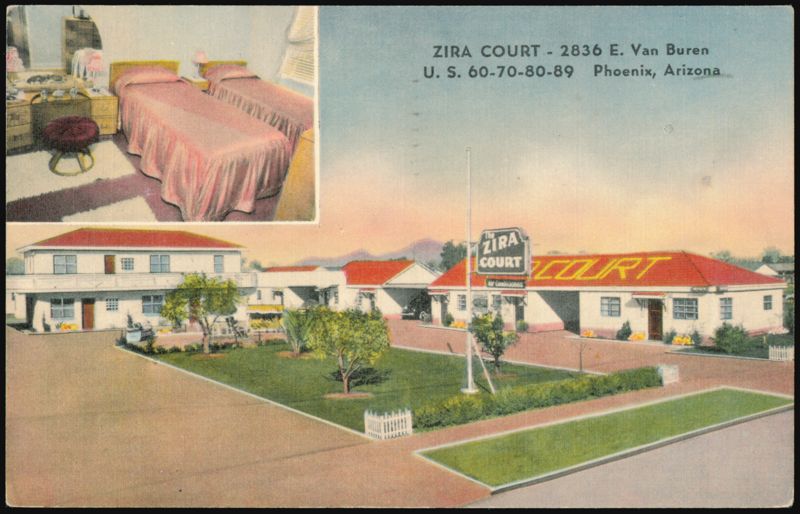 Zira Court Motel, 2836 E. Van Buren, Phoenix, Arizona