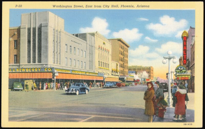 Washington Street East from City Hall, Phoenix, Arizona