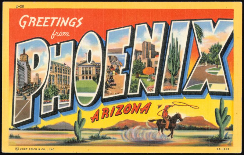Greetings from Phoenix, Arizona Large Letter View