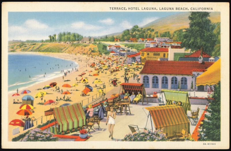 Terrace at Hotel Laguna, Laguna Beach, California R.M. Marriner