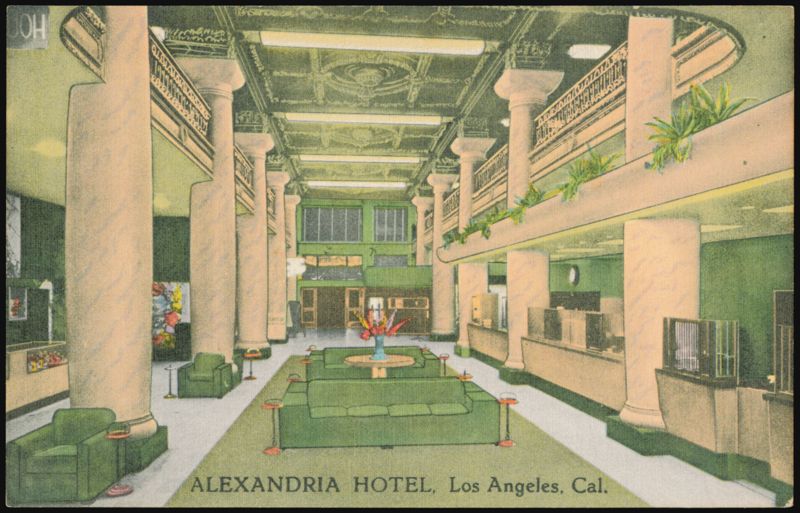 Alexandria Hotel Lobby, Los Angeles California