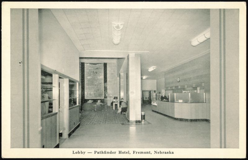 Lobby of the Pathfinder Hotel Fremont Nebraska