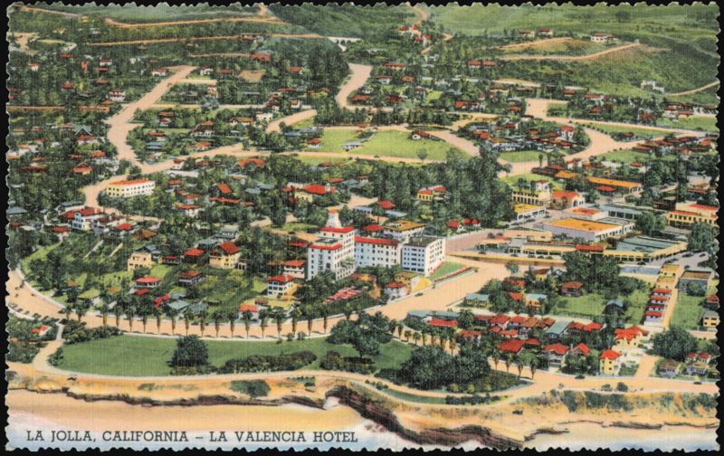 La Valencia Hotel Aerial View La Jolla California