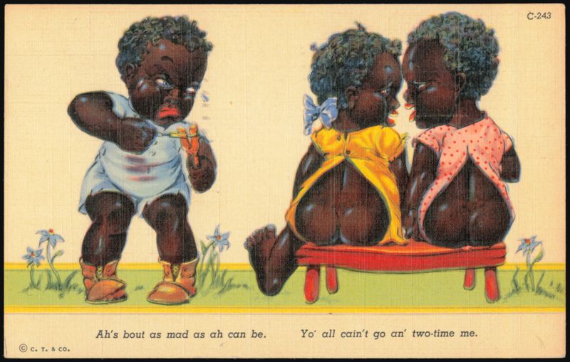 Chocolate Drops Humorous Illustration, Ah's Bout as Mad