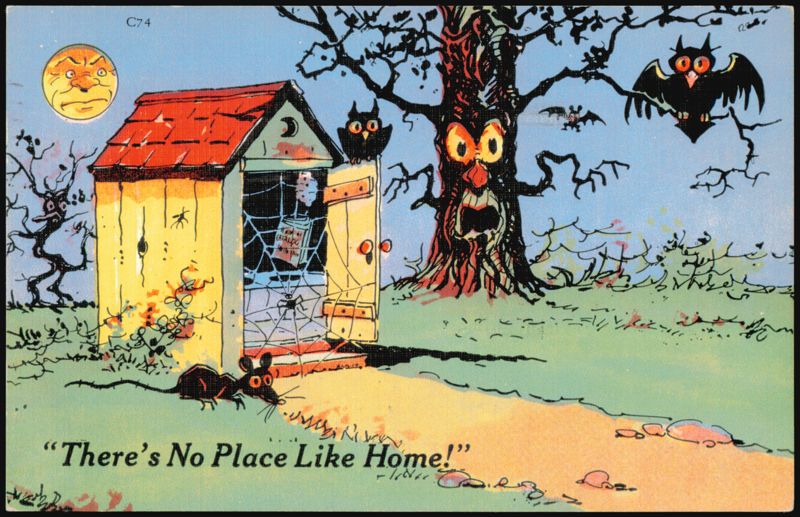 There's No Place Like Home! Humorous Halloween Illustration