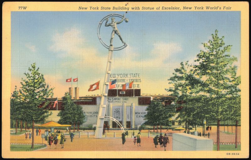 New York State Building and Statue of Excelsior World's Fair