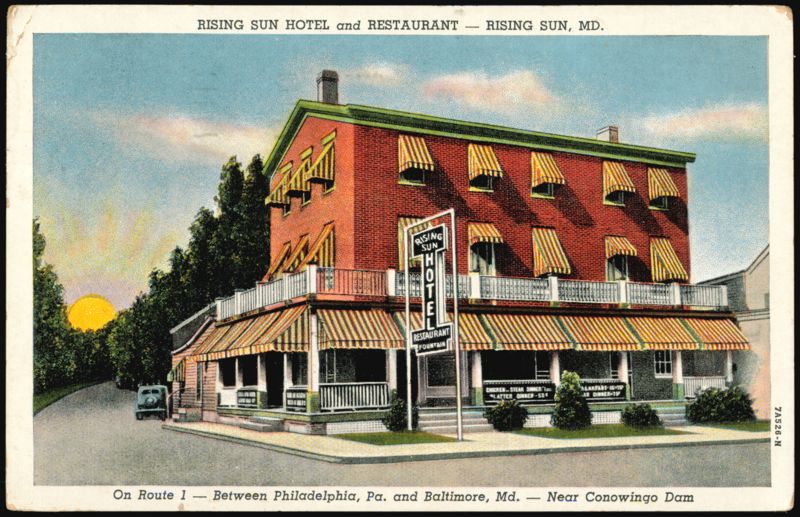Rising Sun Hotel and Restaurant, Route 1, Maryland