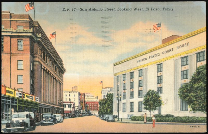 San Antonio Street Looking West, El Paso, Texas