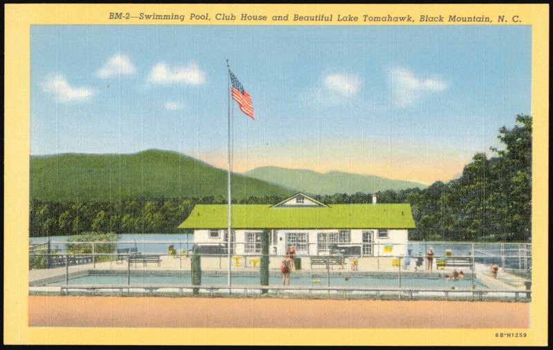 Swimming Pool, Club House and Lake Tomahawk Black Mountain North Carolina