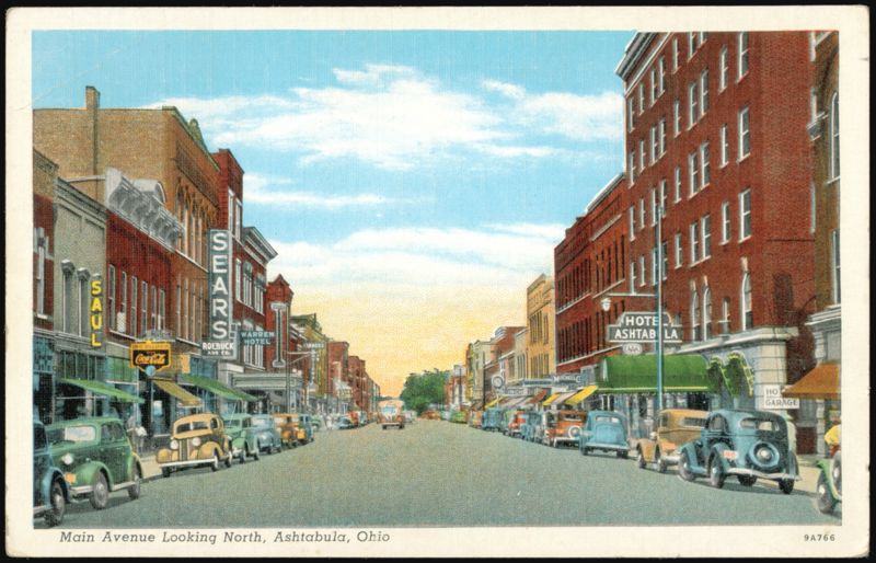 Main Avenue Looking North, Ashtabula, Ohio