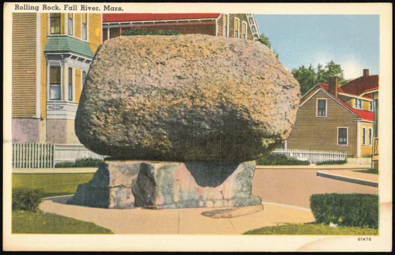 Rolling Rock, Glacial Boulder Landmark Fall River Massachusetts