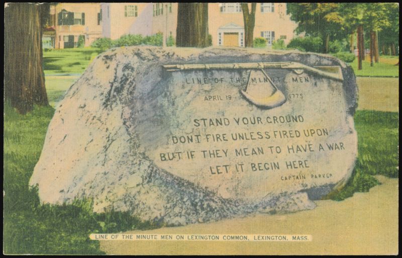 The Revolutionary Boulder, Lexington Common, Massachusetts