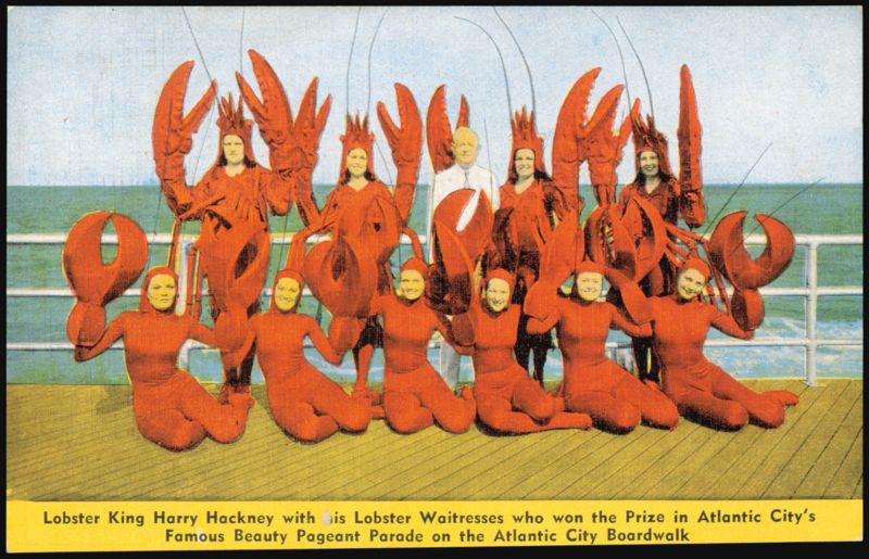 Lobster King Harry Hackney and His Prize-Winning Waitresses Atlantic City New Jersey