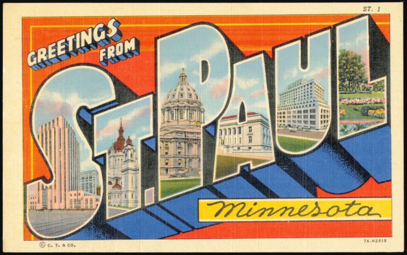 Greetings From St. Paul, Minnesota Landmark Collage