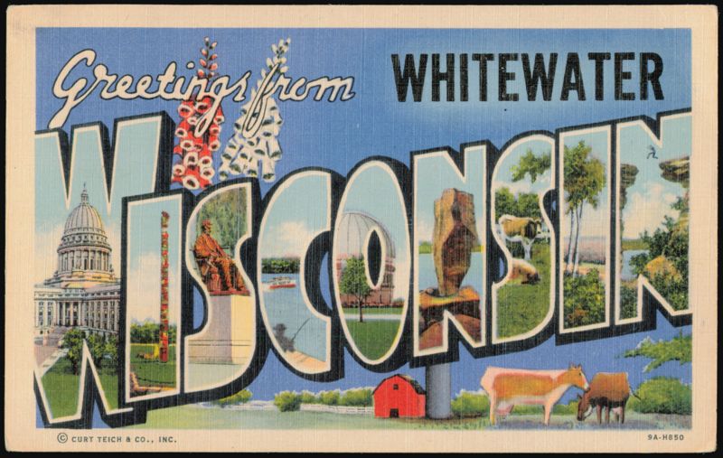 Greetings from Whitewater, Wisconsin Large Letter View