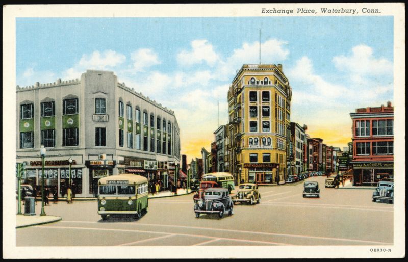 Exchange Place Street Scene, Waterbury, Connecticut