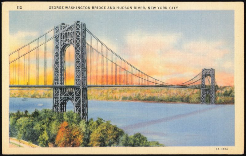 George Washington Bridge and Hudson River, New York City