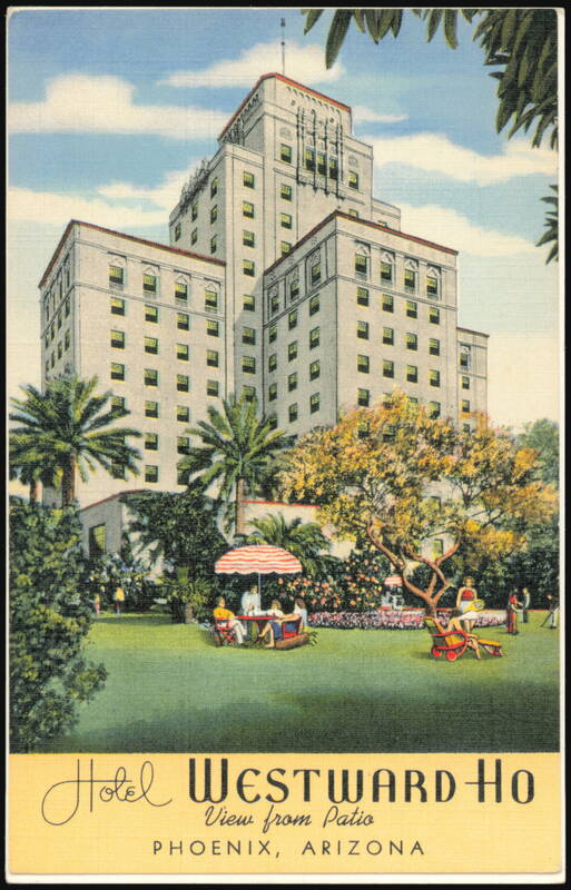 Hotel Westward Ho View from Patio Phoenix Arizona