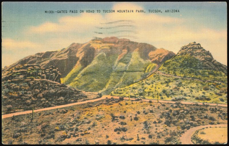 Gates Pass on Road to Tucson Mountain Park Arizona