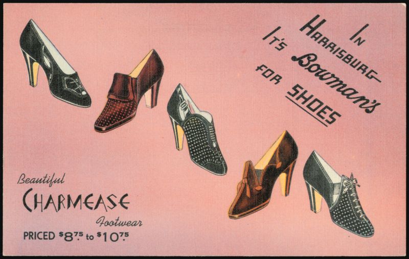 Bowman's Harrisburg Charmease Footwear Advertising Pennsylvania