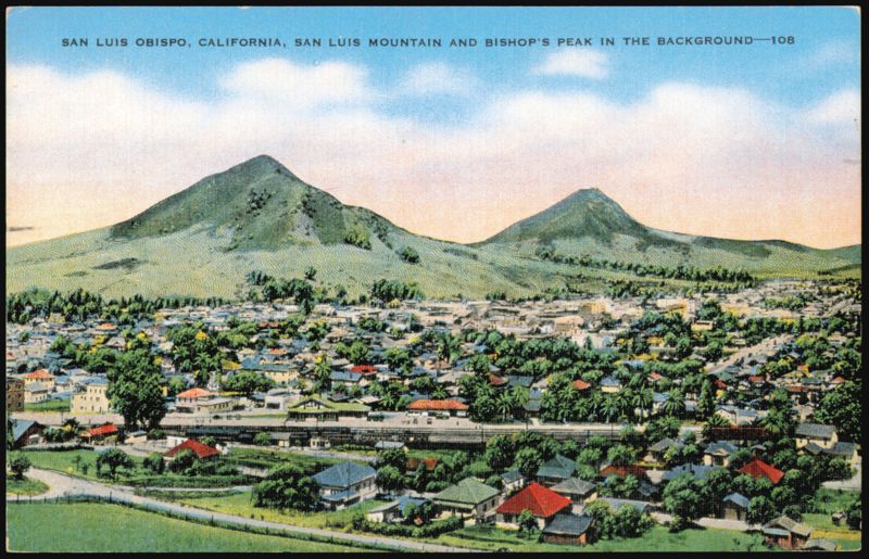 San Luis Mountain and Bishop's Peak, San Luis Obispo California
