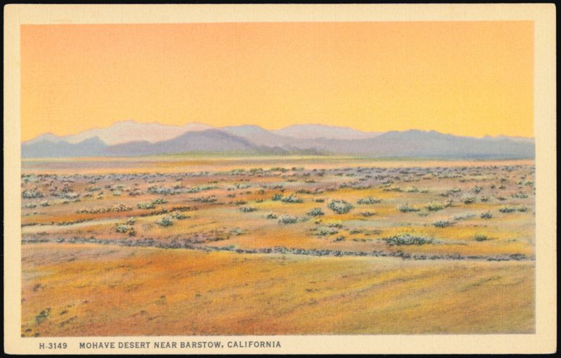Mohave Desert Near Barstow, California Landscape