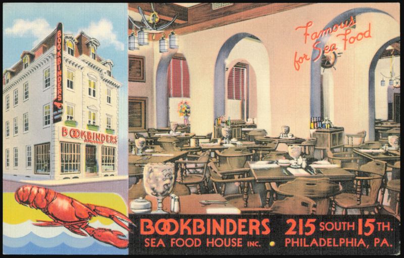 Bookbinders Sea Food House, 215 South 15th Street Philadelphia Pennsylvania