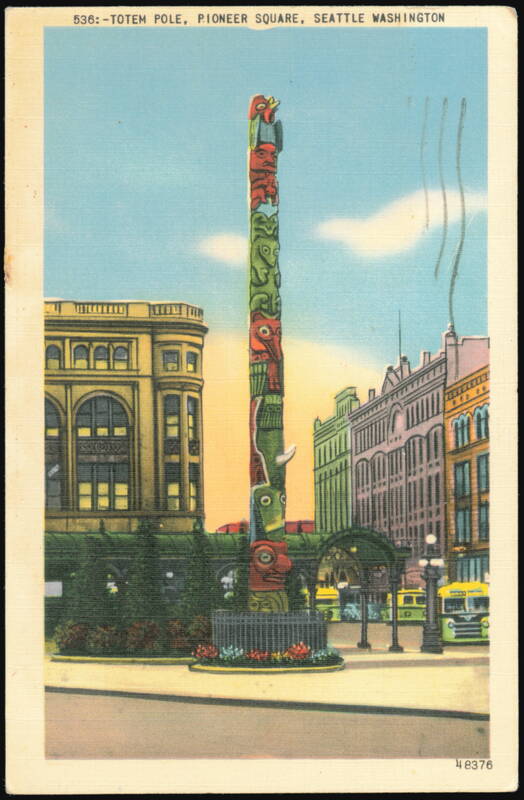 Totem Pole in Pioneer Square, Seattle, Washington