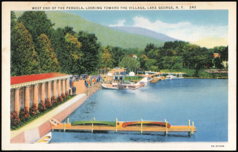 West End of the Pergola Looking Toward the Village Lake George New York