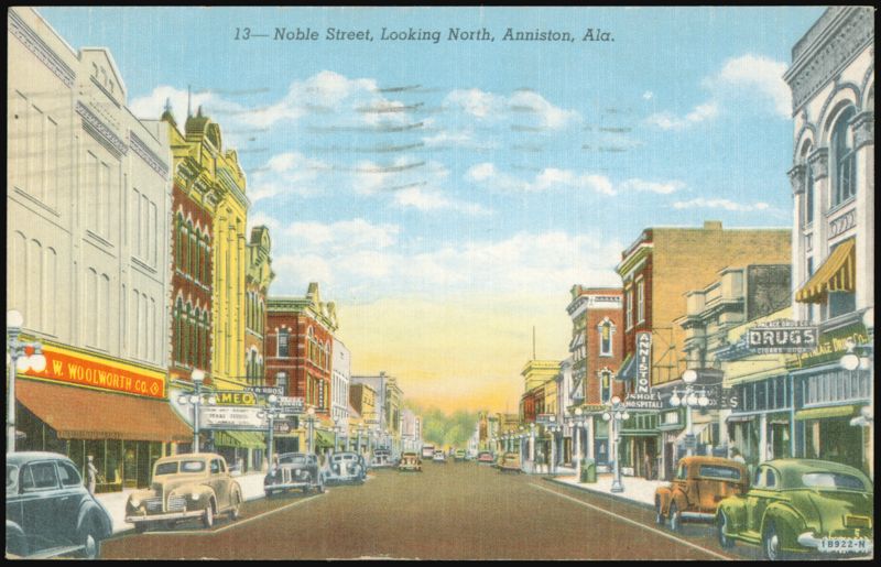 Noble Street Looking North, Anniston, Alabama