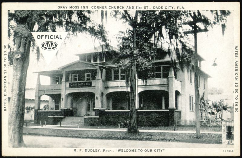 Gray Moss Inn, Corner Church and 11th St. Dade City Florida