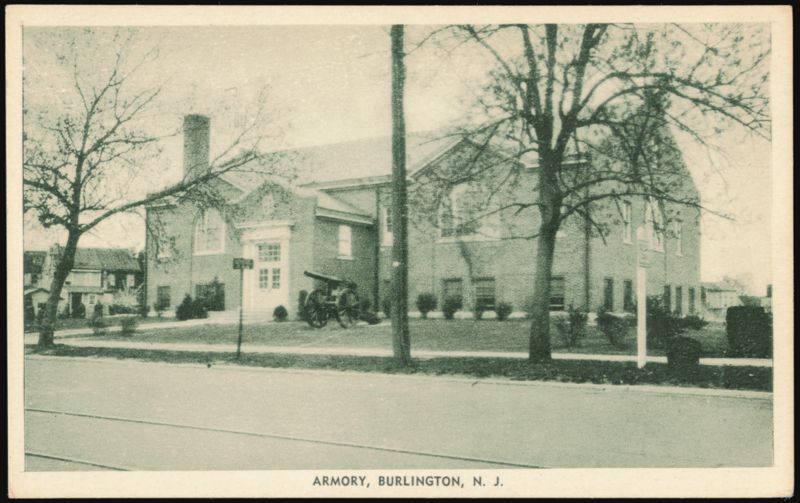 Armory Building with Cannon, Burlington, New Jersey