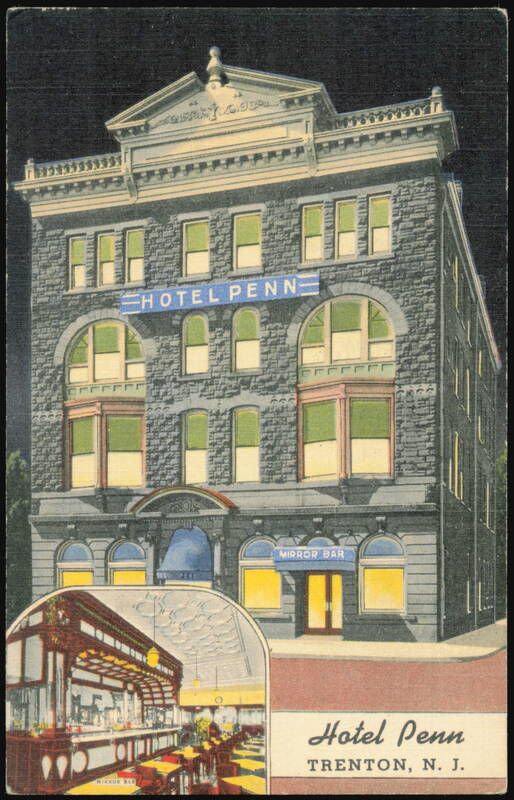 Hotel Penn and Famous Mirror Bar Trenton New Jersey