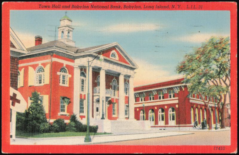 Town Hall and Babylon National Bank, Babylon, New York