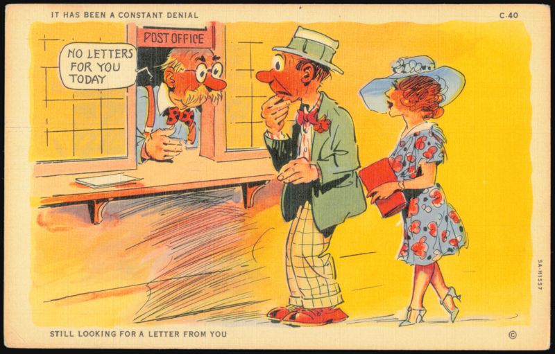 Humorous Comic Illustration, No Letters For You Today