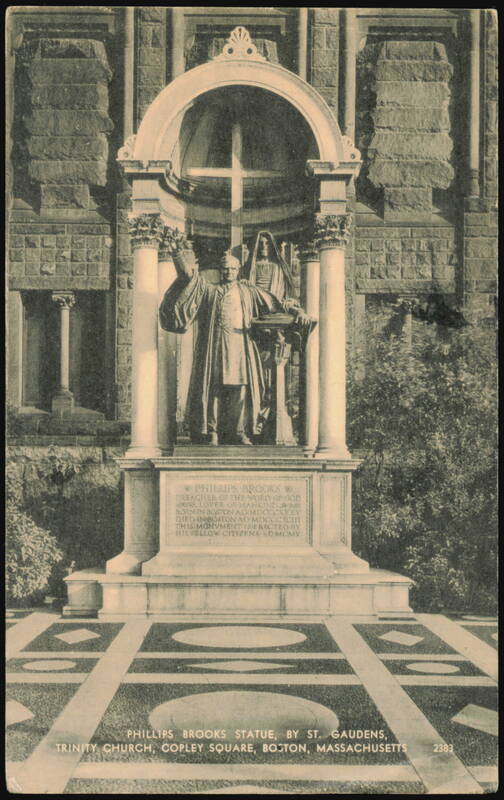 Phillips Brooks Statue at Trinity Church, Copley Square Boston Massachusetts